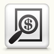 Square Button with Money Searching