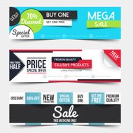 Collection of Sale Discount Styled Banners N2