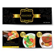 set of food voucher discount template design N4