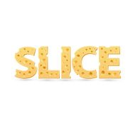 Slice word of cheese