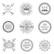 Set of outline emblems