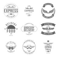 Express Delivery Label and Badges Design elements Vector N2