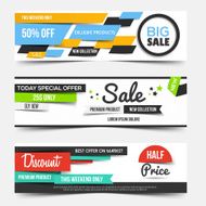 Collection of Sale Discount Styled Banners N3