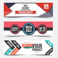 Collection of Sale Discount Styled Banners N4