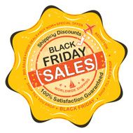 Black Friday Sales grunge sticker for print