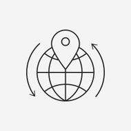 logistics freight map line icon N20