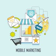 mobile marketing concept