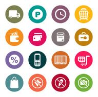 Supermarket services icons