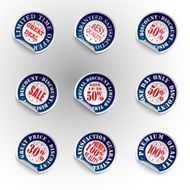 great deal black and red stickers