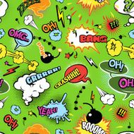 Colorful comics seamless bubbles pattern