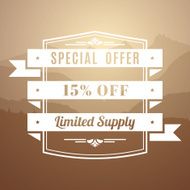 Flat design special offer label - VECTOR N3