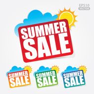 Summer Sale sticker and Tag