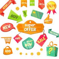 Emblem Sale Discount Super Offer Vector