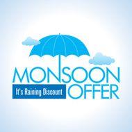 Monsoon offer and sale banner or poster N30