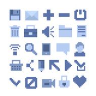 Set of vector icons Pixel-art style