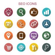 seo long shadow icons