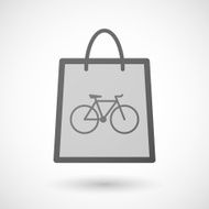 Shopping bag icon with a bicycle