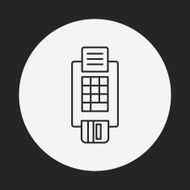 Credit card machine line icon N8