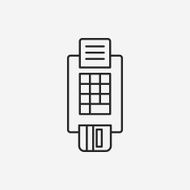 Credit card machine line icon N9