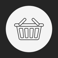 shopping basket line icon N20