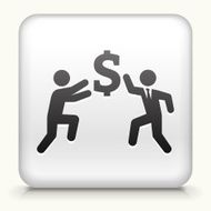 Square Button with Chasing Money