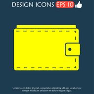 Wallet with cash simple icon on white background Vector illustration N8