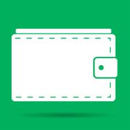 Wallet with cash simple icon on white background Vector illustration N9