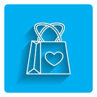 Shopping bag outline icon