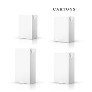 white drink cartons set N2
