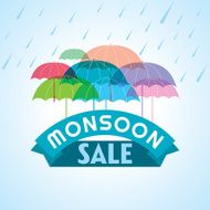 Monsoon offer and sale banner flyer or poster N9
