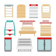 Store shelves or shop showcases