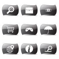SEO Internet Sign Black Vector Button Icon Design Set 10 N13