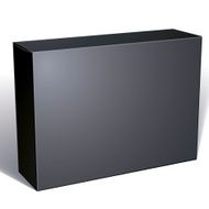 Package black box design isolated on white background template N2