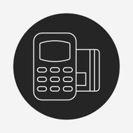 Credit card machine line icon N10