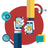 Icons shop online business icons flat design App