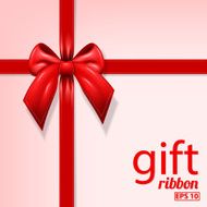 Gift red ribbon illustration