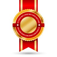 Premium golden and red Best Seller label with -Best choice- N2
