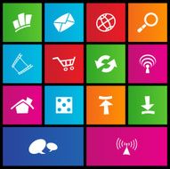 metro style web icons