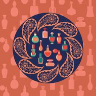 vector background silhouette Perfume Bottles