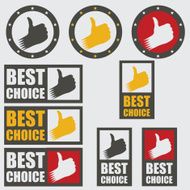 Vector set of best choice icons