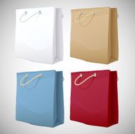 Paper shopping bag vector N4