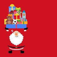 Santa Claus in red background N2