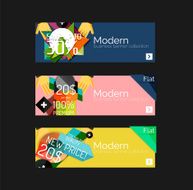 Set of banners with stickers labels and elements for sale N52
