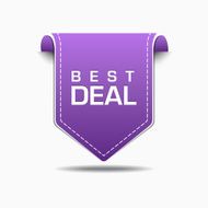 Best Deal Purple Label Icon Vector Design