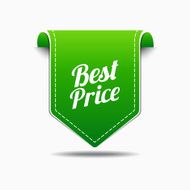 Best Price Green Label Icon Vector Design