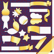 stickers and labels set