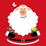 Santa Claus in red background N3