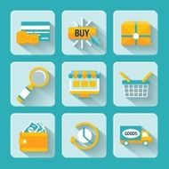 online shopping icons set N11