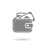 flat pocket wallet icon background
