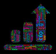 Progress Chart on Business and Finance Word Cloud N5